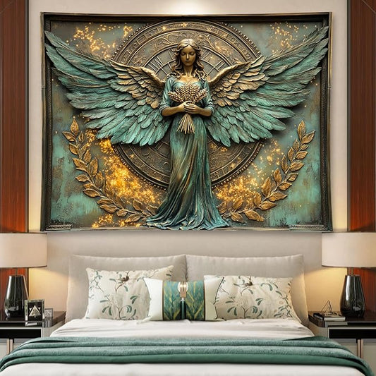 Liuzhouzai Vintage Zodiac Virgo Tapestry Wall Hanging Astrology Home Decoration Aesthetics Suitable for Bedroom Living Room Dormitory Office Wall Decor 80x60 Inches