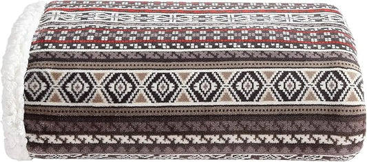 Eddie Bauer - Blanket, Super Soft Reversible Sherpa & Brushed Fleece Bedding, Throw Blankets for Couch, Ideal for Lounging (Sycamore Red)