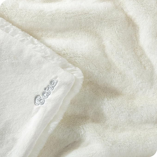 Bare Home Faux Fur Blanket - Ultra-Soft Luxurious - Cozy Warm Blanket for Couch, Sofa, Chair, Bed - Fuzzy Fluffy Super Soft - Decorative Bed Blanket, 80x60 inches (Oversized, White)