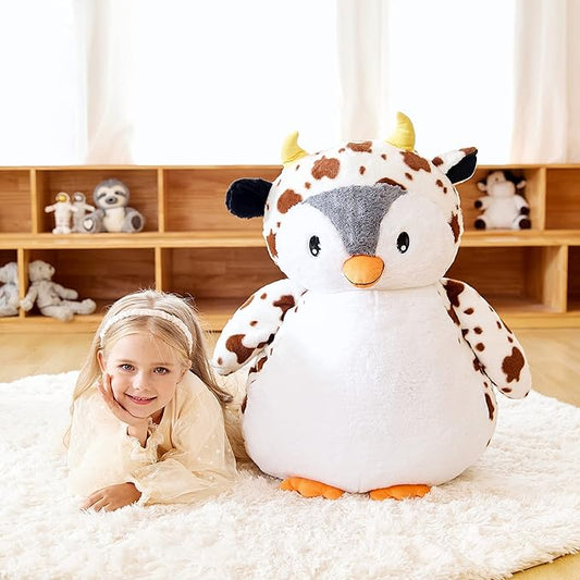 EARTHSOUND Giant Penguin Stuffed Animal Plush Toy,Large Jumbo 23" Big Size Soft Toys,Cute Huge Fluffy Plushy Oversized Fat Plushie,Gifts for Kid