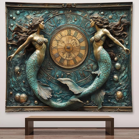 Liuzhouzai Vintage Zodiac Pisces Tapestry Wall Hanging Astrology Home Decoration Aesthetics Suitable for Bedroom Living Room Dormitory Office Wall Decor 60x50 Inches