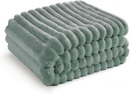 Bedsure Sage Green Fleece Blanket for Couch - GentleSoft Cozy Soft Blankets for Women, Cute Small Throws for Girls, 50x70 Inches