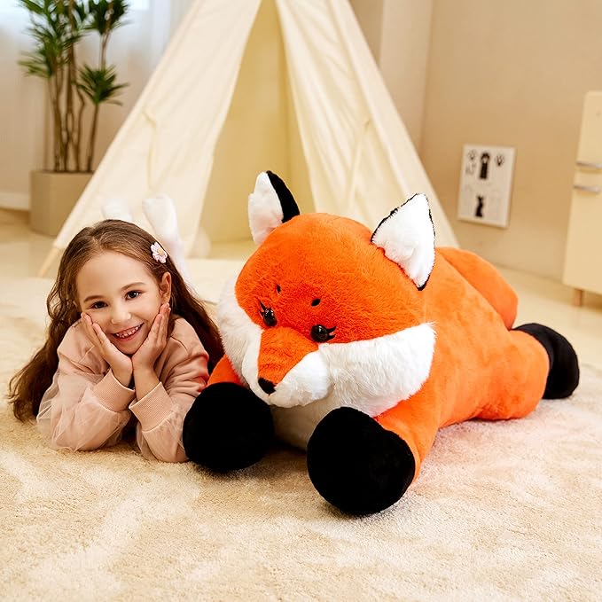 IKASA Giant Fox Stuffed Animal Plush Toy, 30 inches Large Big Jumbo Soft Toys for Kids Girls Boys Girlfriend