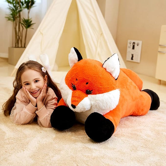 IKASA Giant Fox Stuffed Animal Plush Toy, 30 inches Large Big Jumbo Soft Toys for Kids Girls Boys Girlfriend