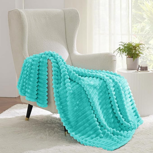 Bedsure Blue Twin XL Blanket for Bed - GentleSoft Cozy Soft Blankets for Women, Cute Small Fleece Throws for Girls, Birthday Gifts for Women, Mothers Day Decor Gifts for Mom, Blue Fog, 66x90 Inches
