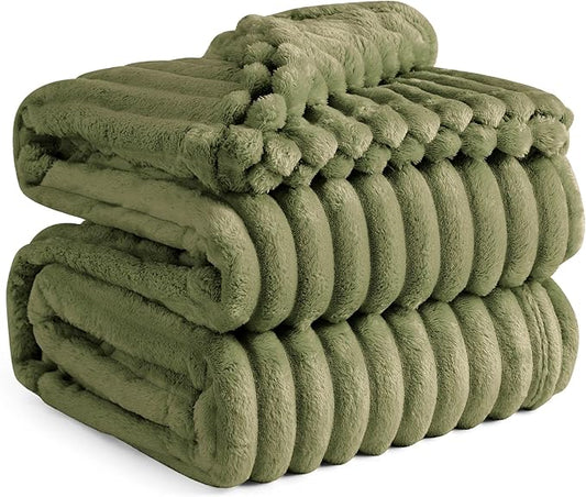 Bedsure Cypress Fleece Queen Blanket for Couch - GentleSoft Cozy Soft Blankets for Women, Cute Small Throws for Girls, 90x90 Inches