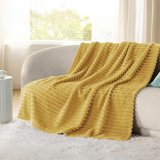 Bedsure Honey Fleece Blanket for Couch - GentleSoft Cozy Soft Blankets for Women, Cute Small Throws for Girls, 60x80 Inches