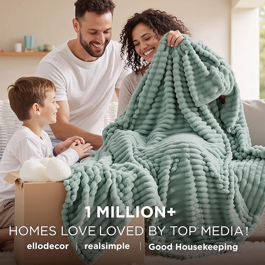 Bedsure Sage Green Fleece Blanket for Couch - GentleSoft Cozy Soft Blankets for Women, Cute Small Throws for Girls, 50x70 Inches