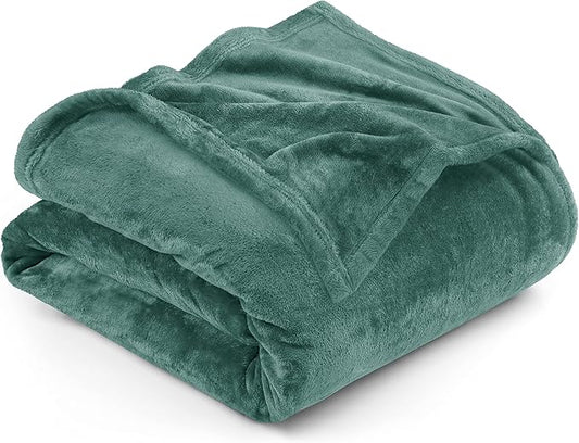 Utopia Bedding Fleece Blanket Full Size Celadon 300GSM Luxury Fuzzy Soft Anti-Static Microfiber Bed Blanket (90x84 Inch)
