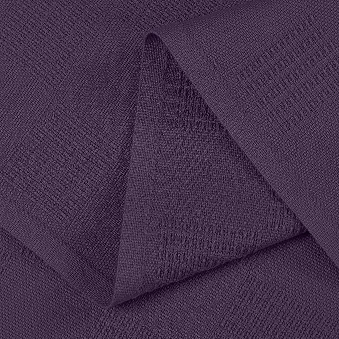 Utopia Bedding Plum 100% Cotton Blanket [Twin Size - 90x72 Inch] 350GSM Lightweight, Soft and Breathable Thermal Blanket for All Seasons