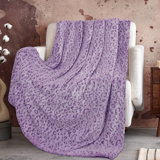 ZHIKU Fleece Blankets Throw Purple Lightweight Throw Blanket Soft Cozy Throw Blanket Purple 50"×60"