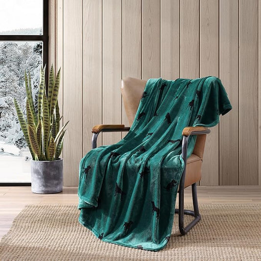 Eddie Bauer - Blanket, Super Soft Reversible Sherpa & Brushed Fleece Bedding, Throw Blankets for Couch, Ideal for Lounging (Buddy The Dog Green)