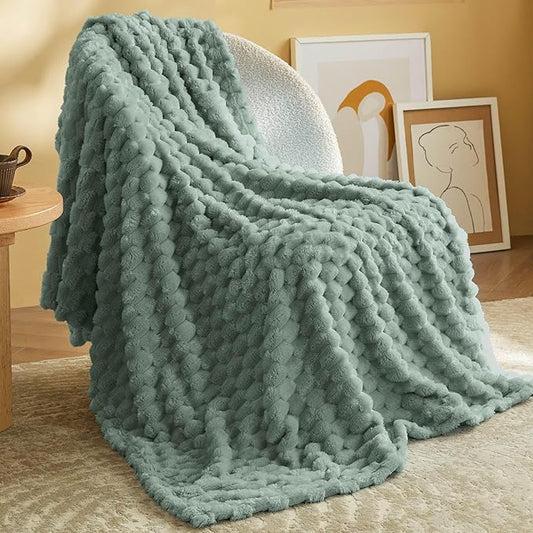 Bedsure Cozy Throw Blanket for Women - Soft Throw Blankets for Couch, Cute Small Fleece Gifts for Girls, Sage Green, 50x60 Inches