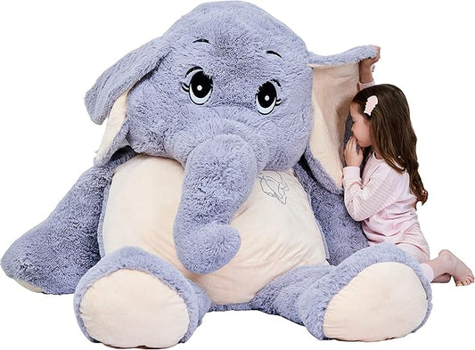 IKASA Giant Elephant Stuffed Animal Plush Toys Gifts (Gray, 72 inches)