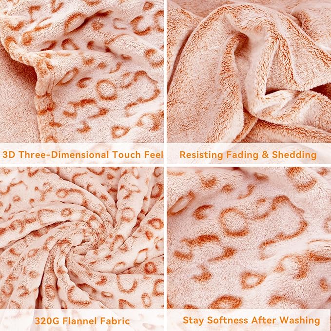 ZHIKU Warm Blanket Throw Soft Fleece Blankets Throw Blanket Lightweight 50"×60"