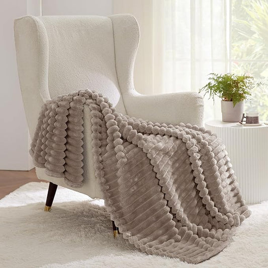 Bedsure Mocha Meringue Twin Blanket for Bed - GentleSoft Cozy Soft Blankets for Women, Cute Large Throws for Girls, 66x90 Inches