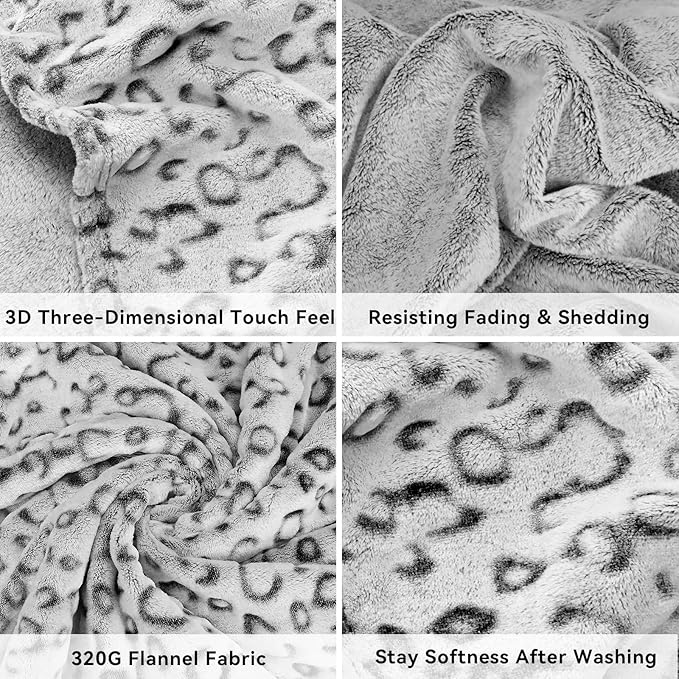 ZHIKU Warm Blanket Throw Soft Fleece Blankets Throw Blanket Lightweight 50"×60"