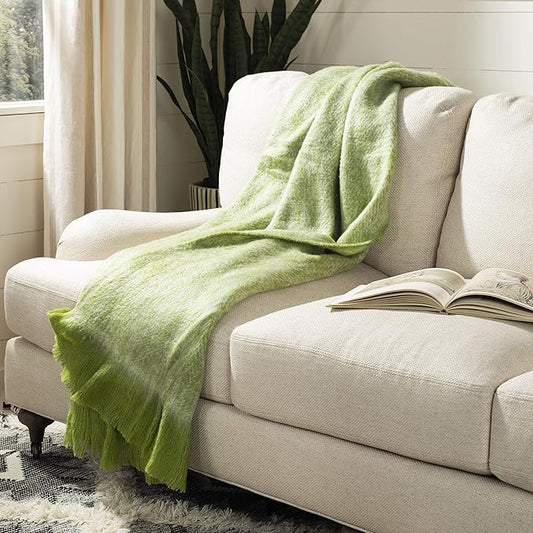 SAFAVIEH Home Lonny Green 50 x 70-inch Blanket Throw, 50"x61"