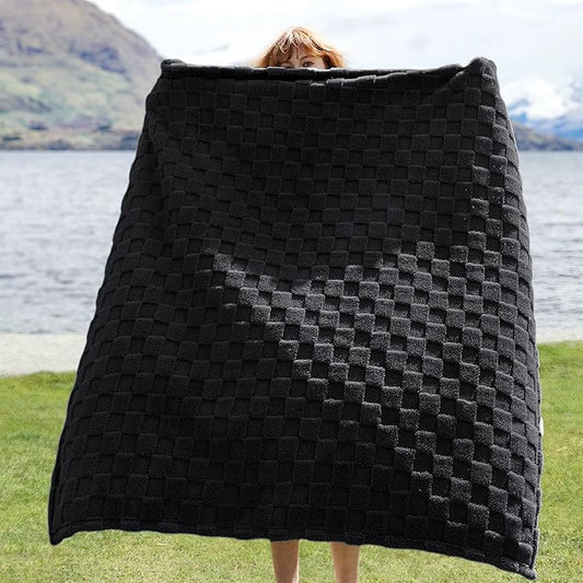 Bedsure Black Fleece Blanket for Couch - Super Soft Cozy Twin Blankets for Women, Cute Small Throws for Girls, 60x80 Inches