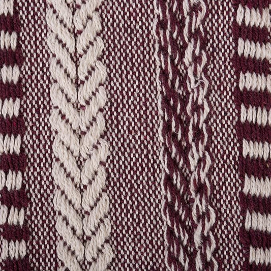 DII Braided Striped Decorative Throw Blanket, 50x60, BlackBerry
