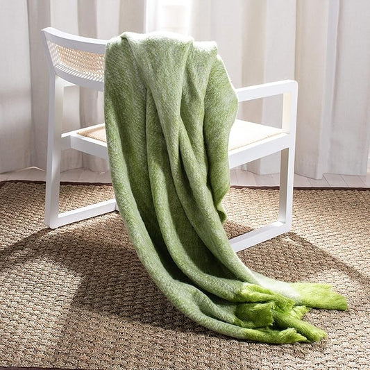 SAFAVIEH Home Lonny Green 50 x 70-inch Blanket Throw, 50"x61"